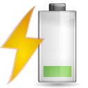 File:Battery-charging-caution.svg