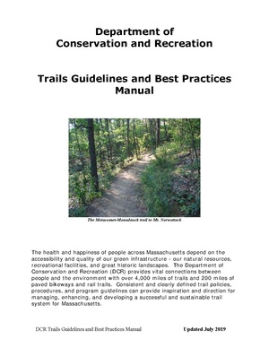 DCR Trails Guidelines and Best Practices Manual